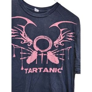 Tartanic Band T-Shirt Size XL Black Renaissance Festival Bagpipes Rock Scottish